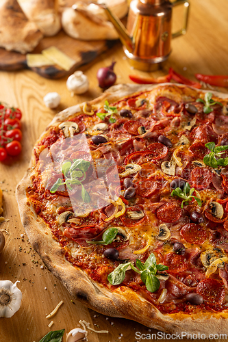 Image of Mouthwatering pepperoni pizza