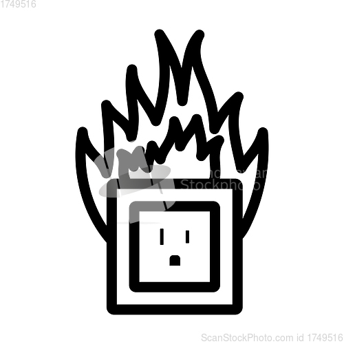 Image of Electric Outlet Fire Icon