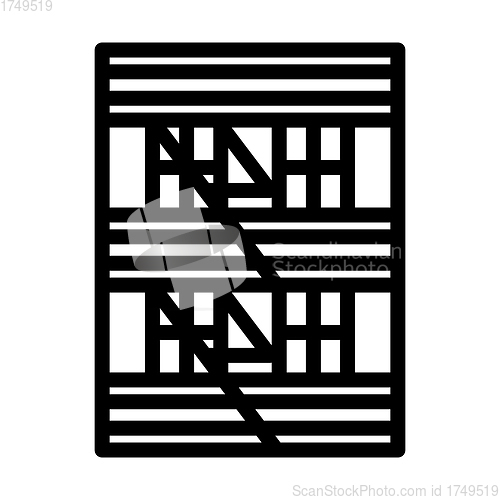 Image of Emergency Fire Ladder Icon