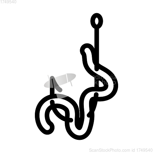 Image of Icon Of Worm On Hook