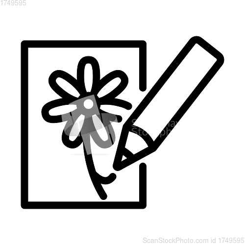 Image of Icon Of Sketch With Pencil