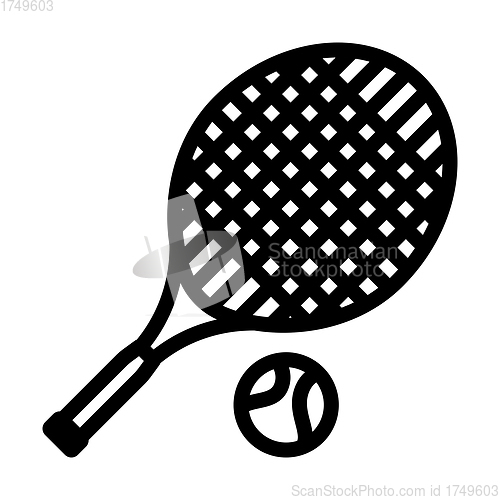 Image of Icon Of Tennis Rocket And Ball