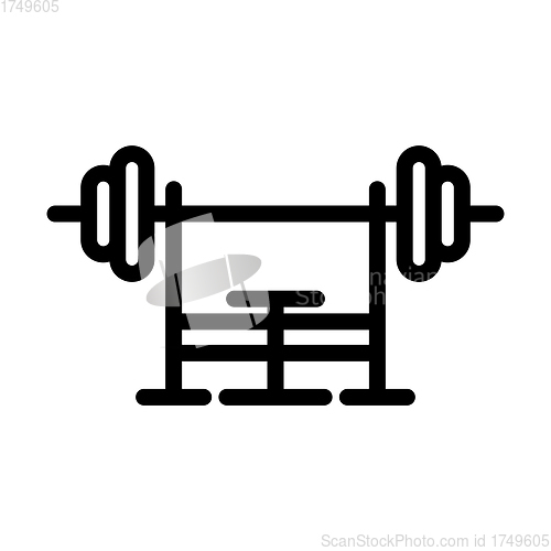 Image of Icon Of Bench With Barbell