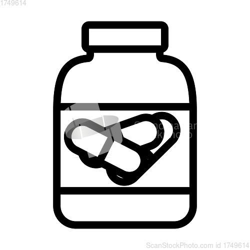 Image of Icon Of Fitness Pills In Container