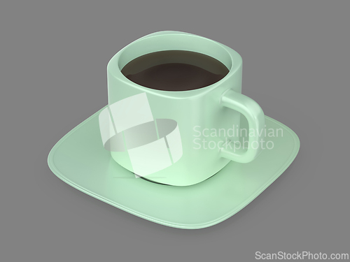Image of Green porcelain coffee cup