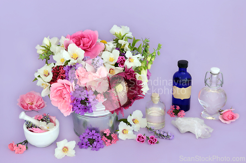 Image of Preparation of Flowers and Herbs for Natural Herbal Medicine