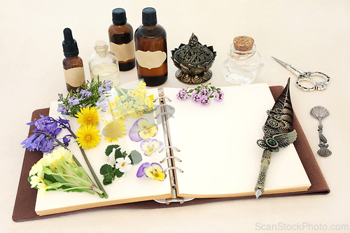 Image of Spring Herbs and Flowers for Natural Herbal Remedies