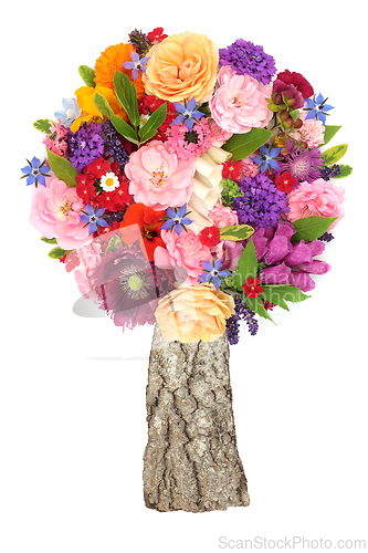 Image of Surreal Summer Flower and Herb Tree Design  