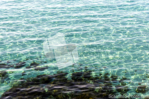 Image of Light reflection on sea surface. Abstract texture background