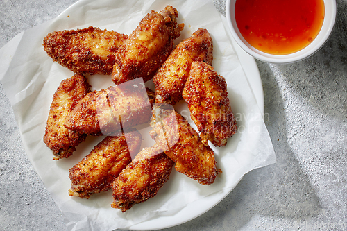 Image of baked crispy chicken wings