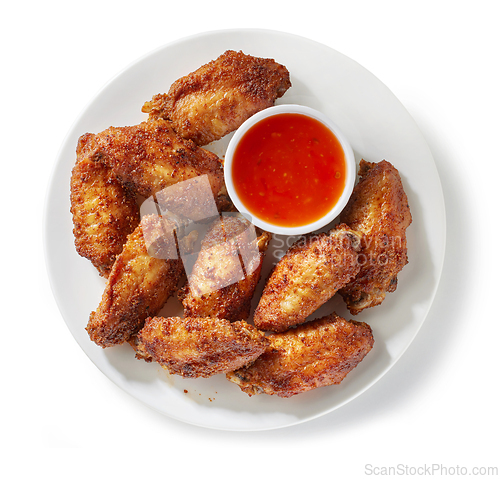 Image of plate of crispy chicken wings