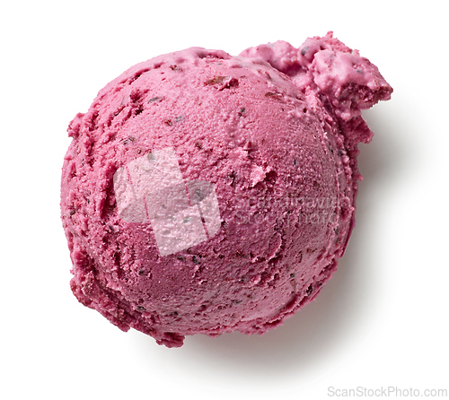 Image of black currant ice cream scoop