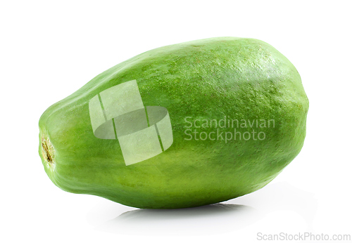 Image of whole fresh green papaya fruit