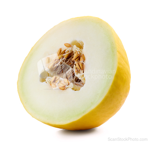 Image of half of fresh ripe juicy melon