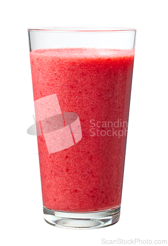 Image of glass of red smoothie