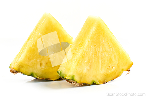 Image of fresh juicy pineapple pieces