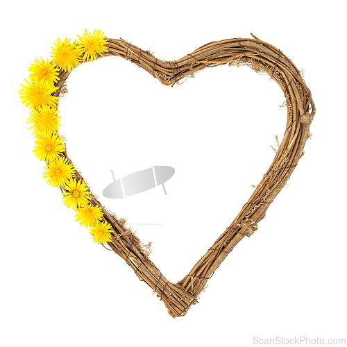 Image of Heart Shape Spring Beltane Wreath Symbol of Love  