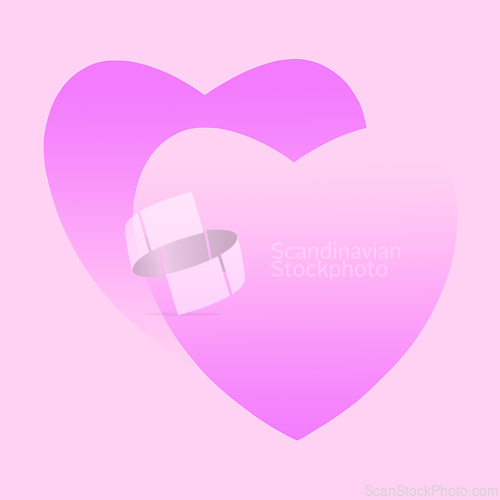 Image of Purple Heart Abstract Design Symbol 