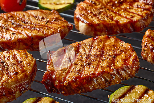 Image of freshly grilled steaks