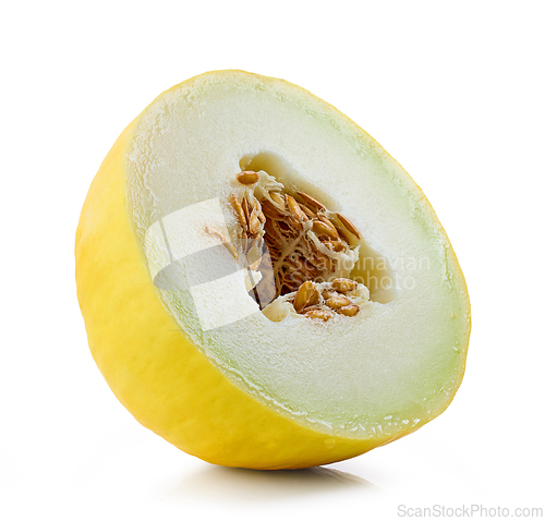 Image of half of fresh ripe juicy melon