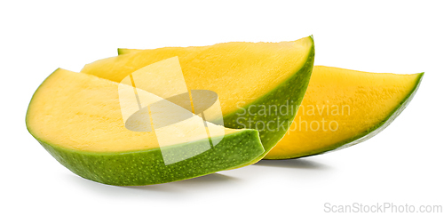 Image of fresh ripe juicy mango slices