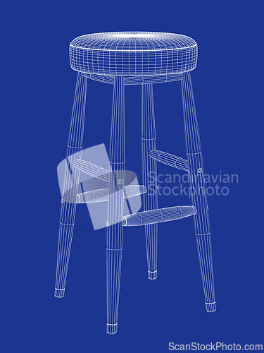 Image of 3D model of a bar stool