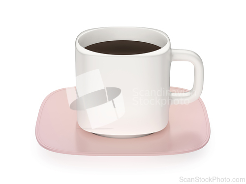 Image of Ceramic coffee cup with black coffee