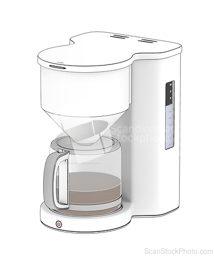Image of Sketch of filter coffee maker