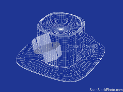 Image of 3D model of a coffee cup