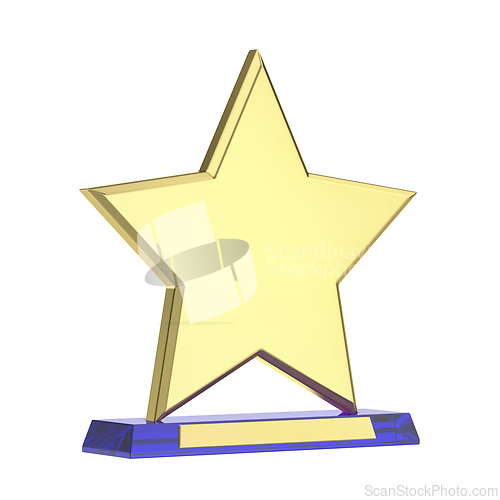 Image of Award trophy with golden star