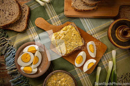 Image of Egg spread with mayonnaise