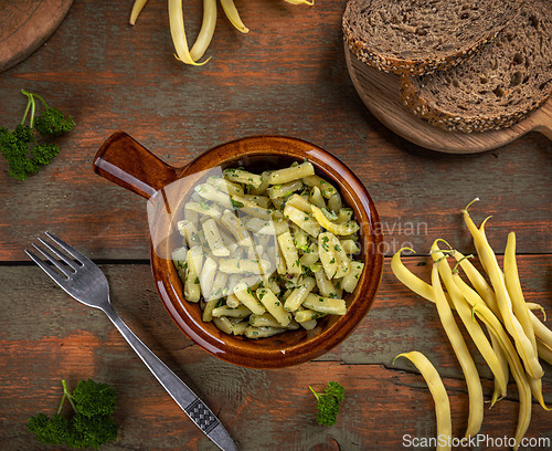 Image of Bowl of cooked yellow beans