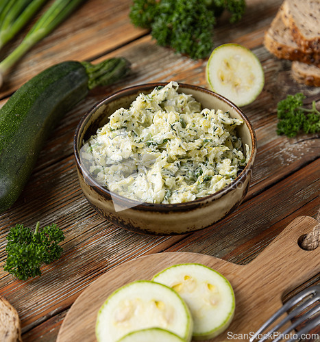 Image of Zucchini salad seasoned with fresh dill