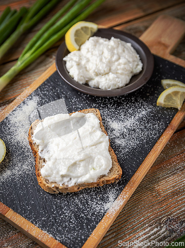 Image of Delicious sandwich with white fish roe spread