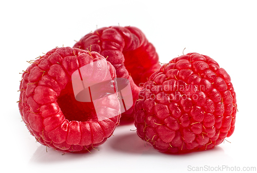 Image of fresh ripe raspberries