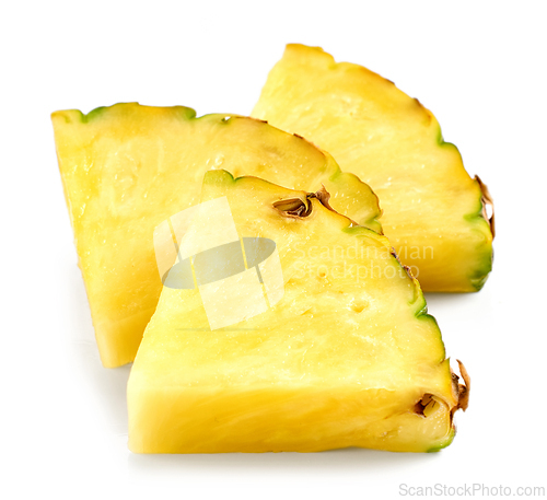 Image of fresh juicy pineapple pieces