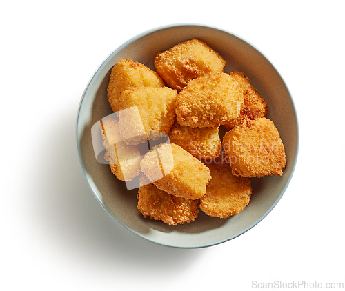 Image of fried fish fillet nuggets