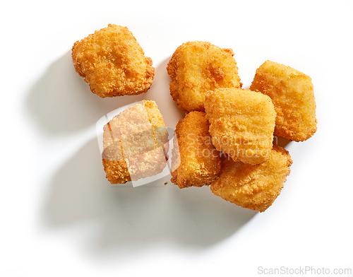 Image of fried fish fillet nuggets