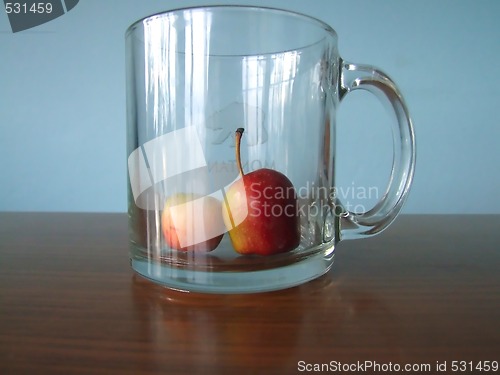 Image of tiny apples in mug