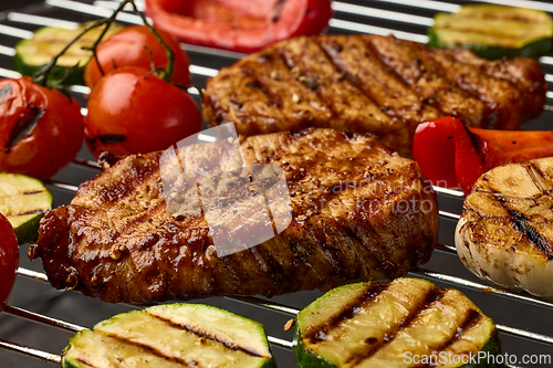 Image of freshly grilled steaks