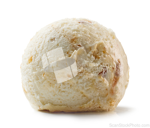 Image of maple syrup and walnut ice cream scoop