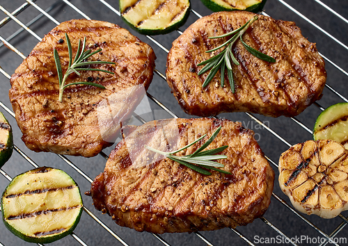 Image of freshly grilled steaks