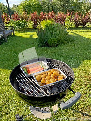 Image of vegetables on a grill