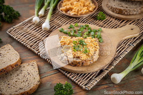 Image of Whole wheat toast with egg spread