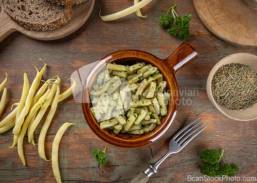 Image of Bowl of fresh yellow beans