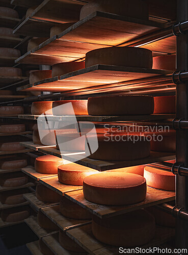 Image of Large cheese wheels