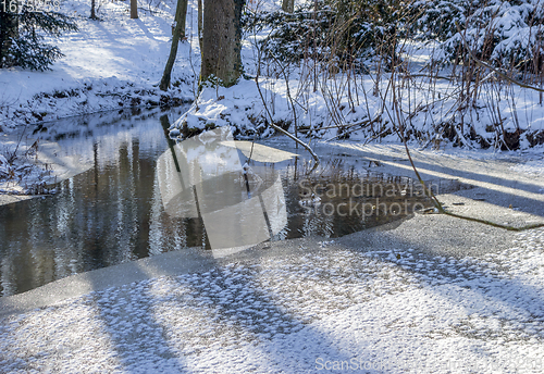 Image of lake at winter time
