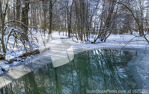 Image of lake at winter time