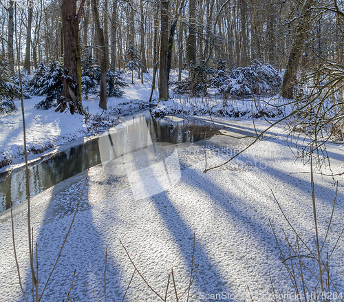 Image of lake at winter time