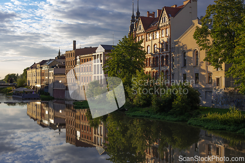 Image of View of the city in the evening